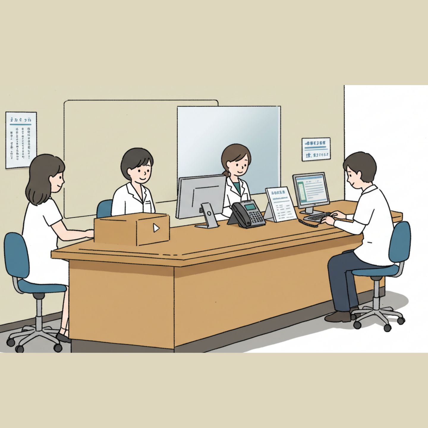 お問い合わせはメールか電話でと訴える手